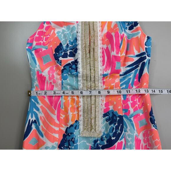 Lilly Pulitzer Alexa Shift Dress 00 Goombay Smashed Tropical Preppy Beachy - Picture 9 of 16